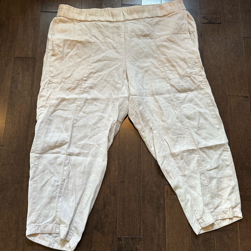 Eileen Fisher Crop Linen Pants